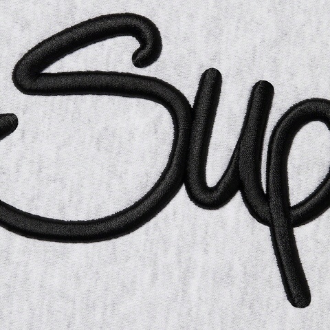 Supreme Raised Handstyle Hooded Sweatshirt - Ash Grey