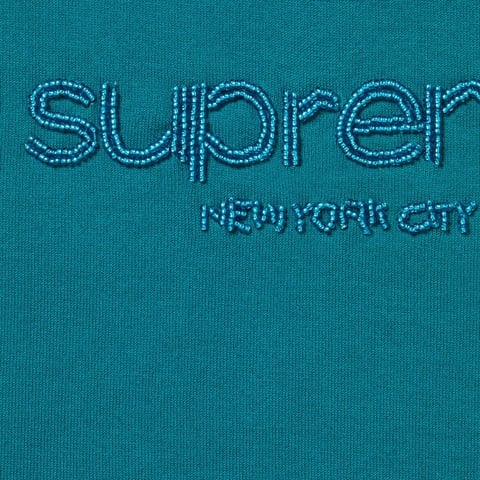 Supreme Beaded Logo S/S Top - Dark Teal