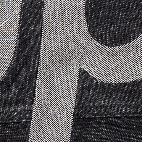 Supreme Inset Logo Denim Trucker Jacket - Black