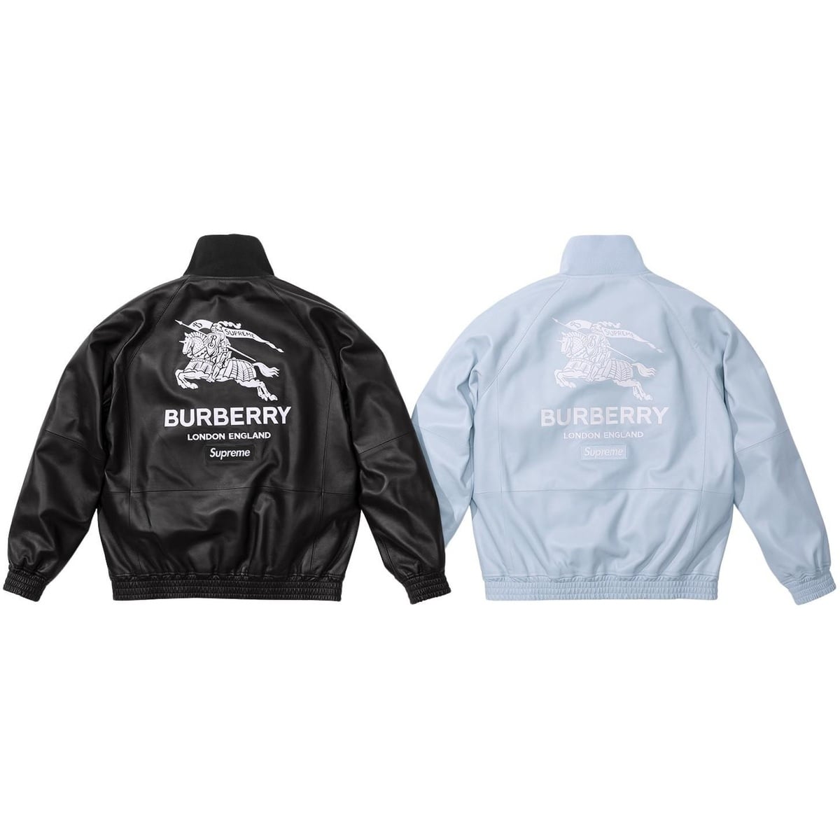 Burberry exclusive* Supreme®/Burberry® Leather Track Jacket - Supreme