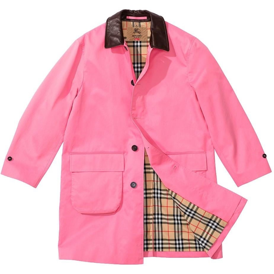 Supreme Supreme Burberry Leather Collar Trench (SS22) - $998