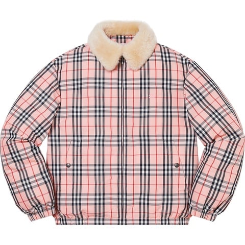 Supreme Supreme®/Burberry®Shearling Collar Down Puffer Jacket - Pink