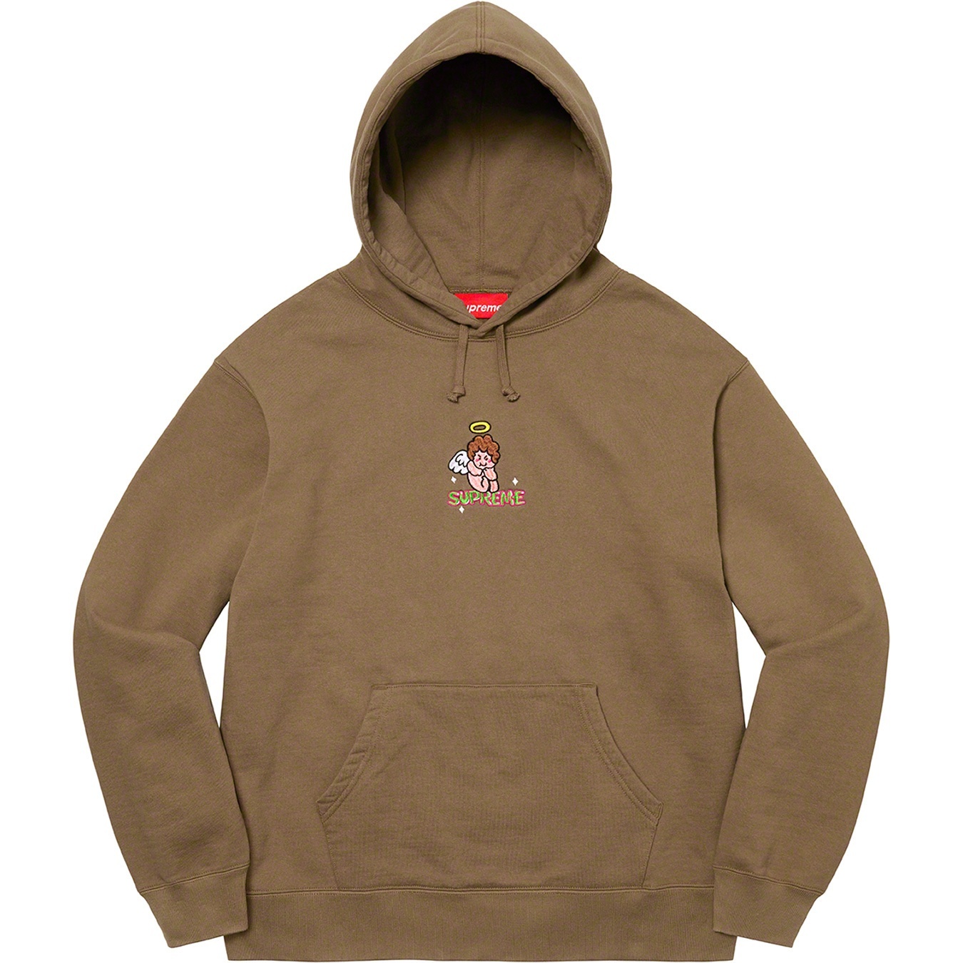 Supreme Angel Hooded Sweatshirt (SS22) - Olive Brown - $158