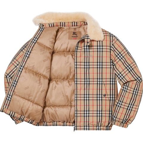 Supreme Supreme®/Burberry®Shearling Collar Down Puffer Jacket - Beige