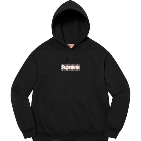Supreme Supreme®/Burberry® Box Logo Hooded Sweatshirt - Black