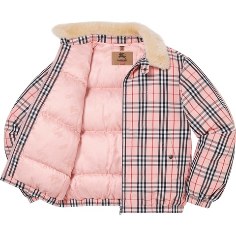 Supreme Supreme®/Burberry®Shearling Collar Down Puffer Jacket - Pink
