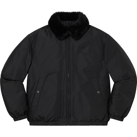 Supreme Supreme®/Burberry®Shearling Collar Down Puffer Jacket - Black
