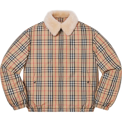Supreme Supreme®/Burberry®Shearling Collar Down Puffer Jacket - Beige