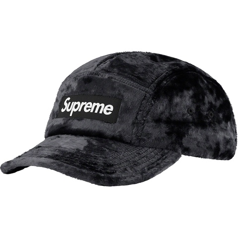 Supreme Crushed Velvet Camp Cap - Black
