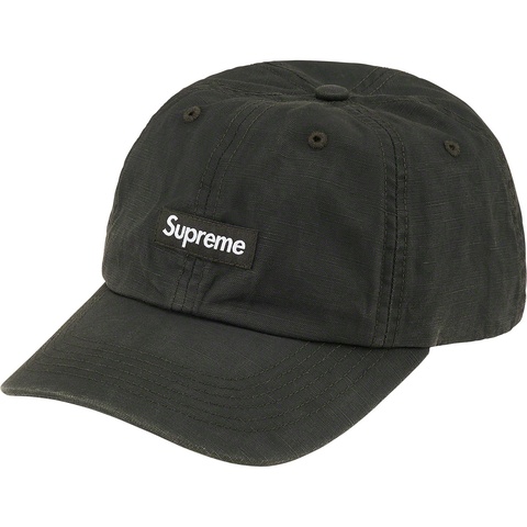 Supreme Small Box Coated Linen 6-Panel - Black