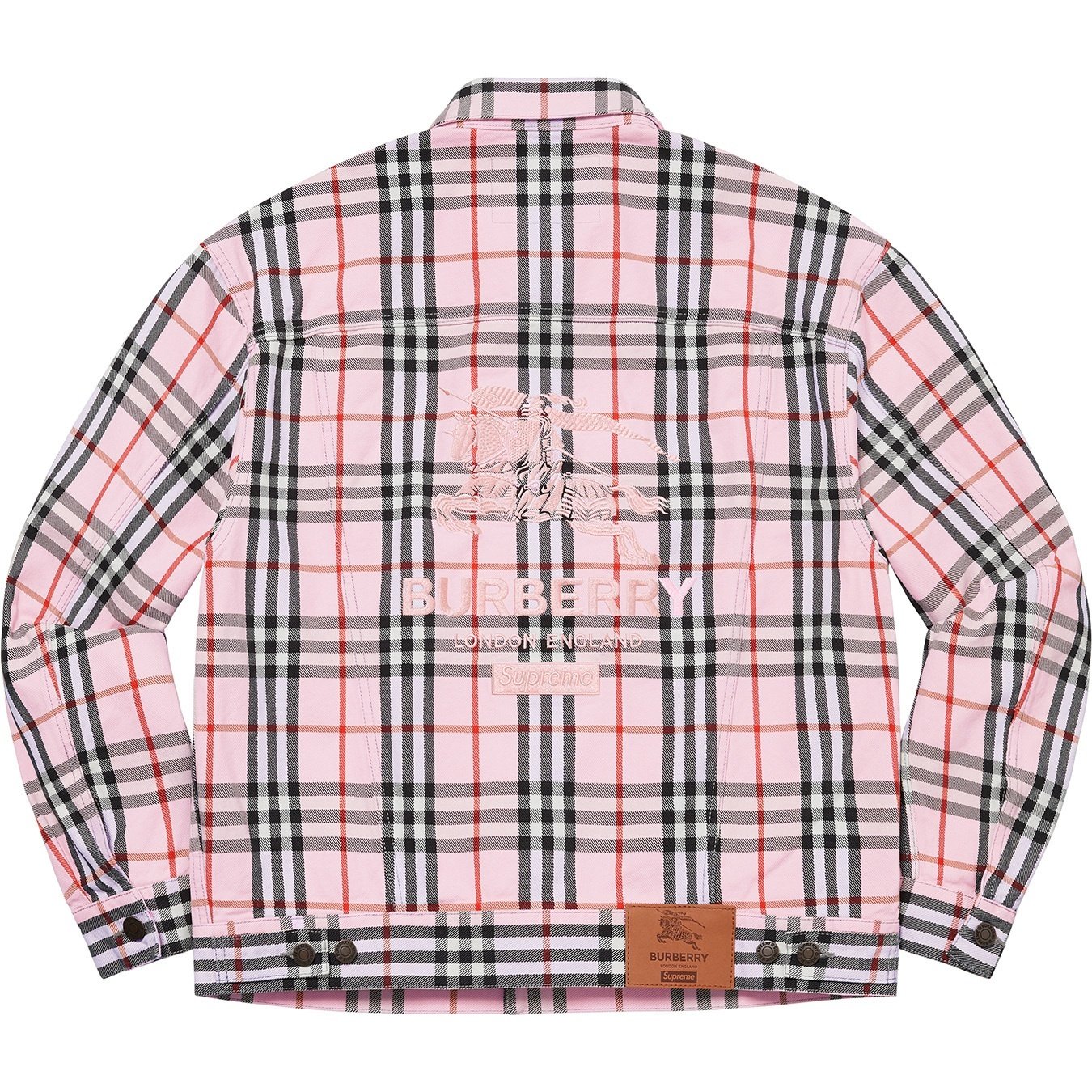 Supreme Supreme Burberry Denim Trucker Jacket (SS22) - Pink - $298
