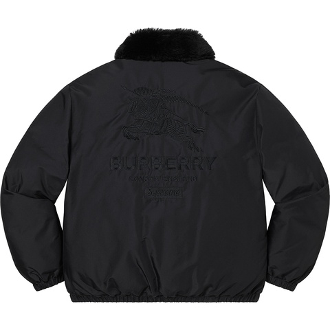 Supreme Supreme®/Burberry®Shearling Collar Down Puffer Jacket - Black