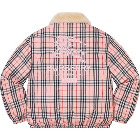 Supreme Supreme®/Burberry®Shearling Collar Down Puffer Jacket - Pink