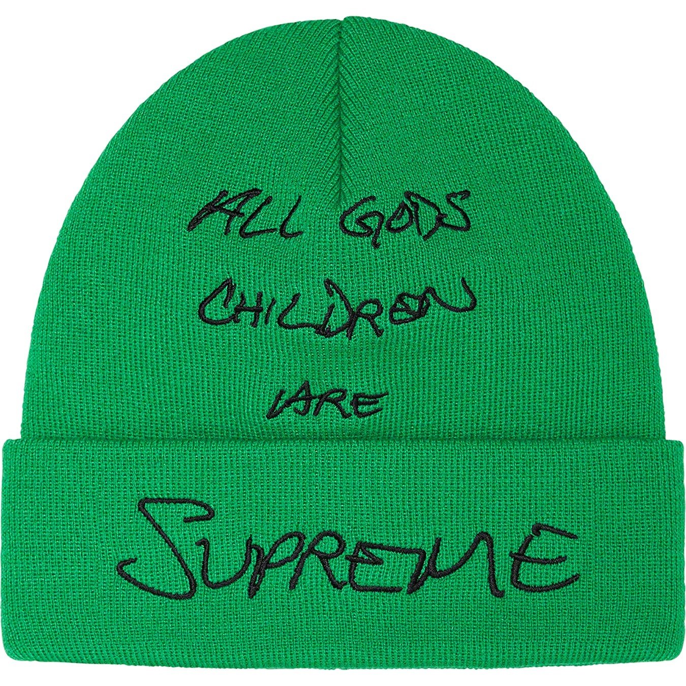 Supreme God's Children Beanie (SS22) - Green - $40