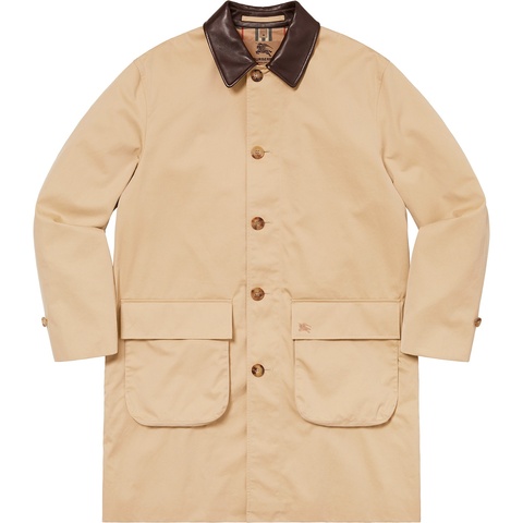 Supreme Supreme®/Burberry® Leather Collar Trench - Beige