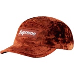 Supreme Crushed Velvet Camp Cap (SS22) - Rust
