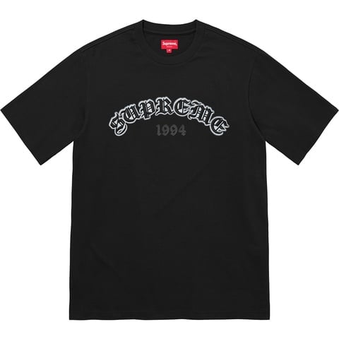 Supreme Old English Glow S/S Top - Black
