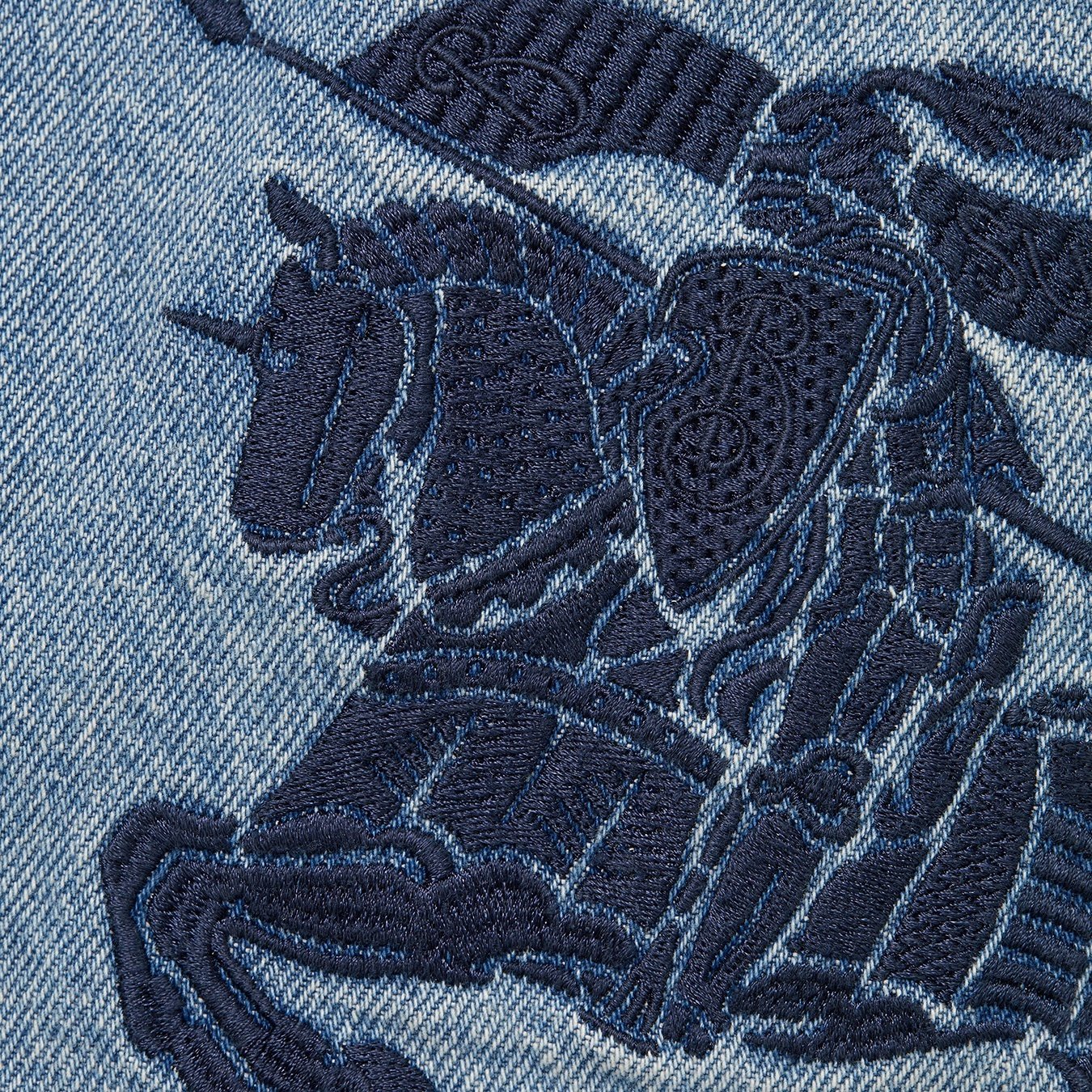 Supreme Supreme Burberry Denim Trucker Jacket (SS22) - Washed Blue - $298