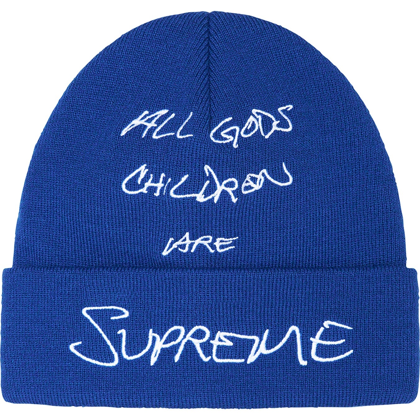 Supreme God's Children Beanie (SS22) - Royal - $40