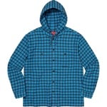 Supreme Mini Plaid Hooded Shirt (SS22) - Blue