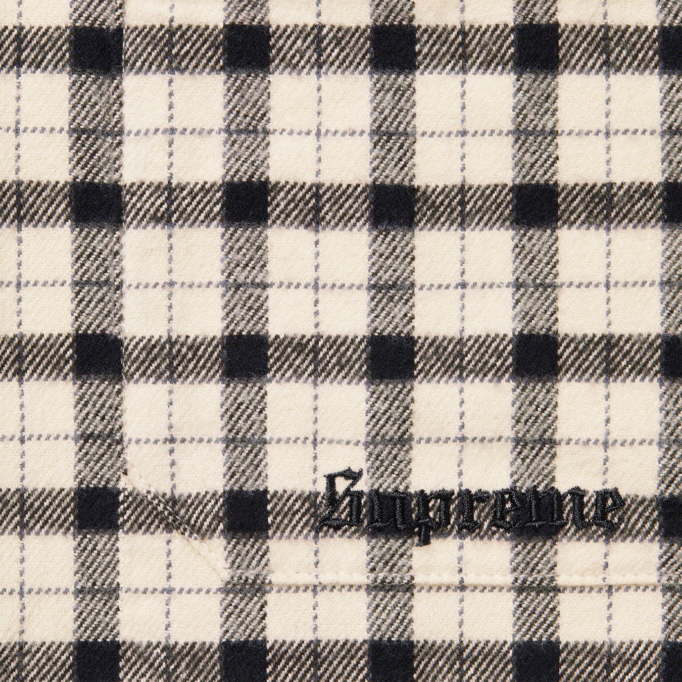 Supreme Mini Plaid Hooded Shirt (SS22) - White - $138