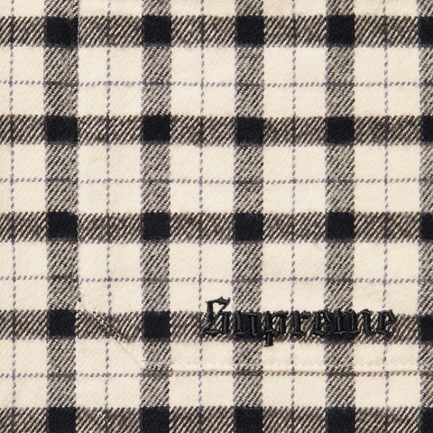Supreme Mini Plaid Hooded Shirt - White