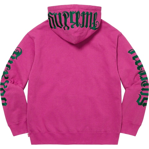 Supreme Ambigram Hooded Sweatshirt - Raspberry