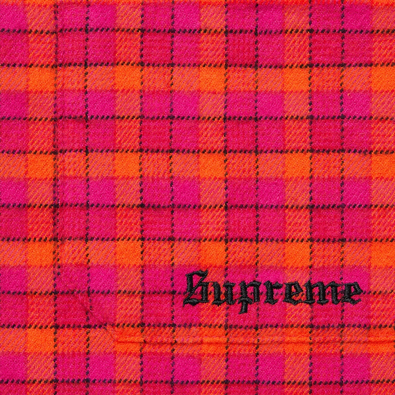 Supreme Mini Plaid Hooded Shirt (SS22) - Pink - $138