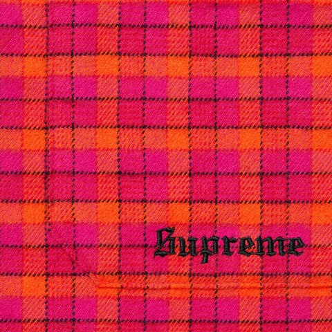 Supreme Mini Plaid Hooded Shirt - Pink