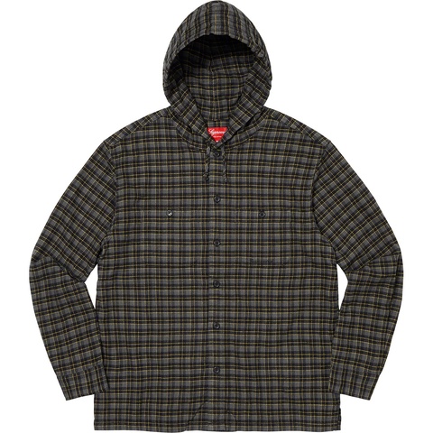 Supreme Mini Plaid Hooded Shirt - Black