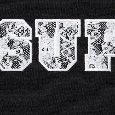 トップス supreme 22SS Lace Hooded Sweatshirt Supreme Lace Hooded Sweatshirt Black Men's - SS22 - US