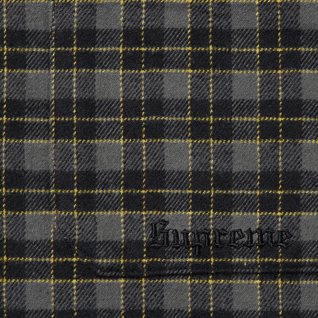 Supreme Mini Plaid Hooded Shirt (SS22) - Black - $138