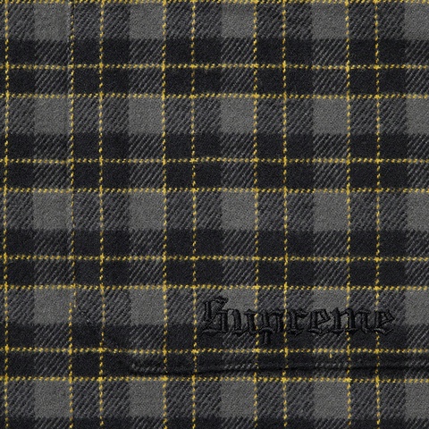 Supreme Mini Plaid Hooded Shirt - Black