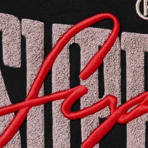 Supreme Embroidered Chenille Hooded Sweatshirt - Black