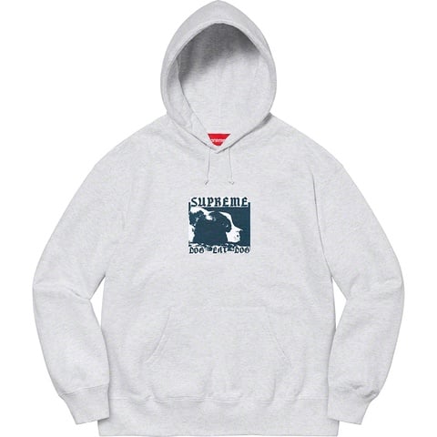 Supreme Dog Eat Dog Hooded Sweatshirt - Ash Grey