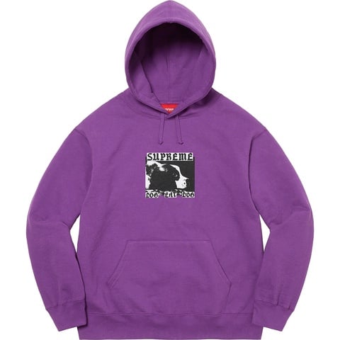 Supreme Dog Eat Dog Hooded Sweatshirt - Purple