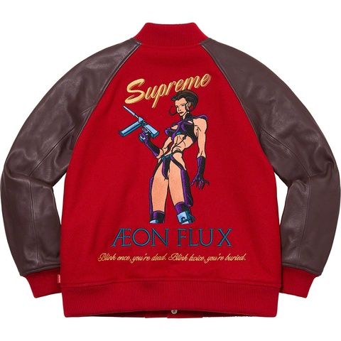 Supreme Aeon Flux Varsity Jacket - Red