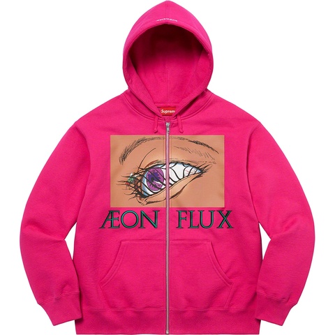 Supreme Aeon Flux Zip Up Hooded Sweatshirt - Fuchsia