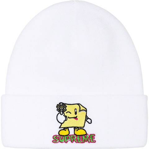 Supreme Sticky Note Beanie - White