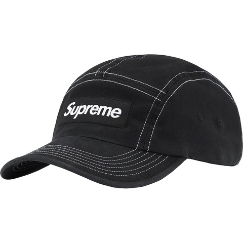 Supreme 2-Tone Twill Camp Cap - Black
