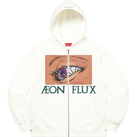 Supreme Aeon Flux Zip Up Hooded Sweatshirt - White