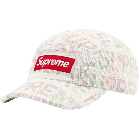 Supreme Terry Spellout Camp Cap - White