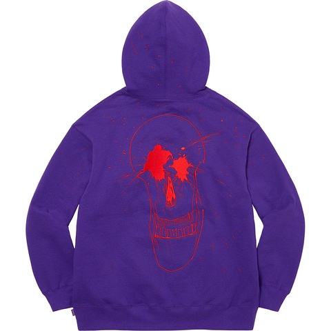 Supreme Ralph Steadman Skull Hooded Sweatshirt - Purple