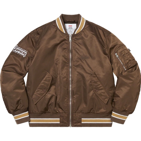 Supreme Second To None MA-1 Jacket - Brown
