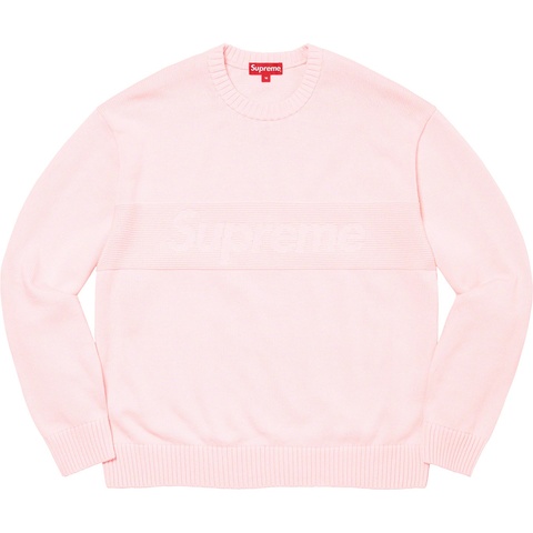 Supreme Tonal Paneled Sweater - Pink