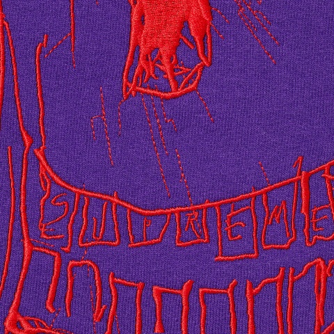 Supreme Ralph Steadman Skull Hooded Sweatshirt - Purple