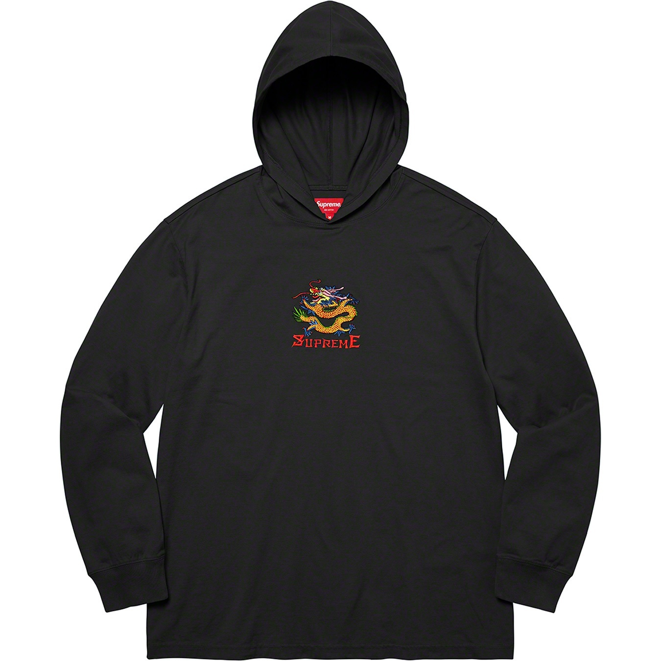 Supreme Dragon Hooded L S Top (SS22) - Black - $88