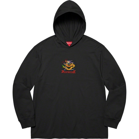 Supreme Dragon Hooded L/S Top - Black