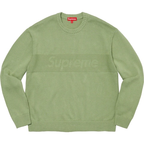 Supreme Tonal Paneled Sweater - Dusty Green