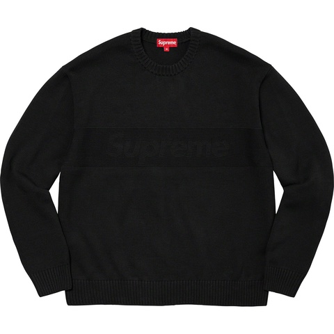 Supreme Tonal Paneled Sweater - Black